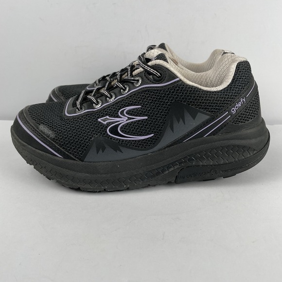 Gravity‎ Defyer Mighty Walk Shoe Black Purple Orthotic Pain Relief - Womens 7.5 - Picture 5 of 11